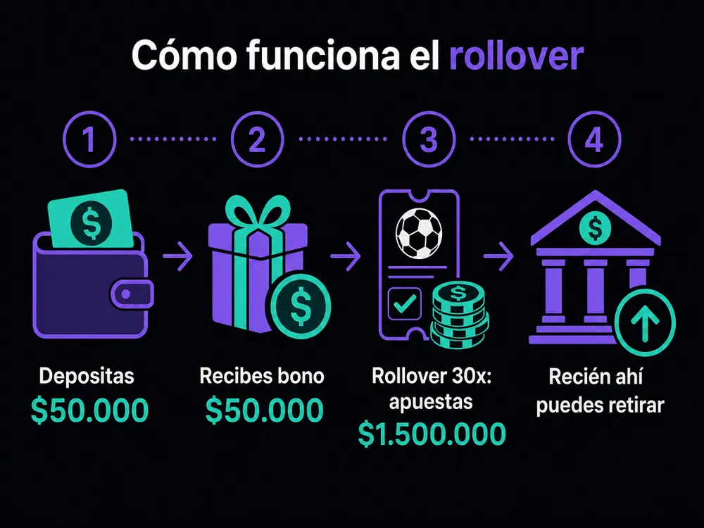 Cómo funciona el requisito de apuesta de un bono paso a paso